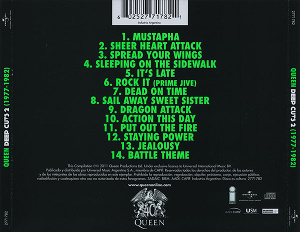 Queen  Deep Cuts; Volume 2 : Back